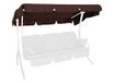 Angerer zonnedak voor schommelbank, polyacryl, bruin, 210x145x1 cm