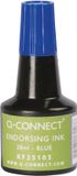 Q-CONNECT stempelinkt, flesje van 28 ml, blauw