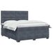 vidaXL Boxspringbed met matras, donkergrijs, 180 x 200 cm, fluweel