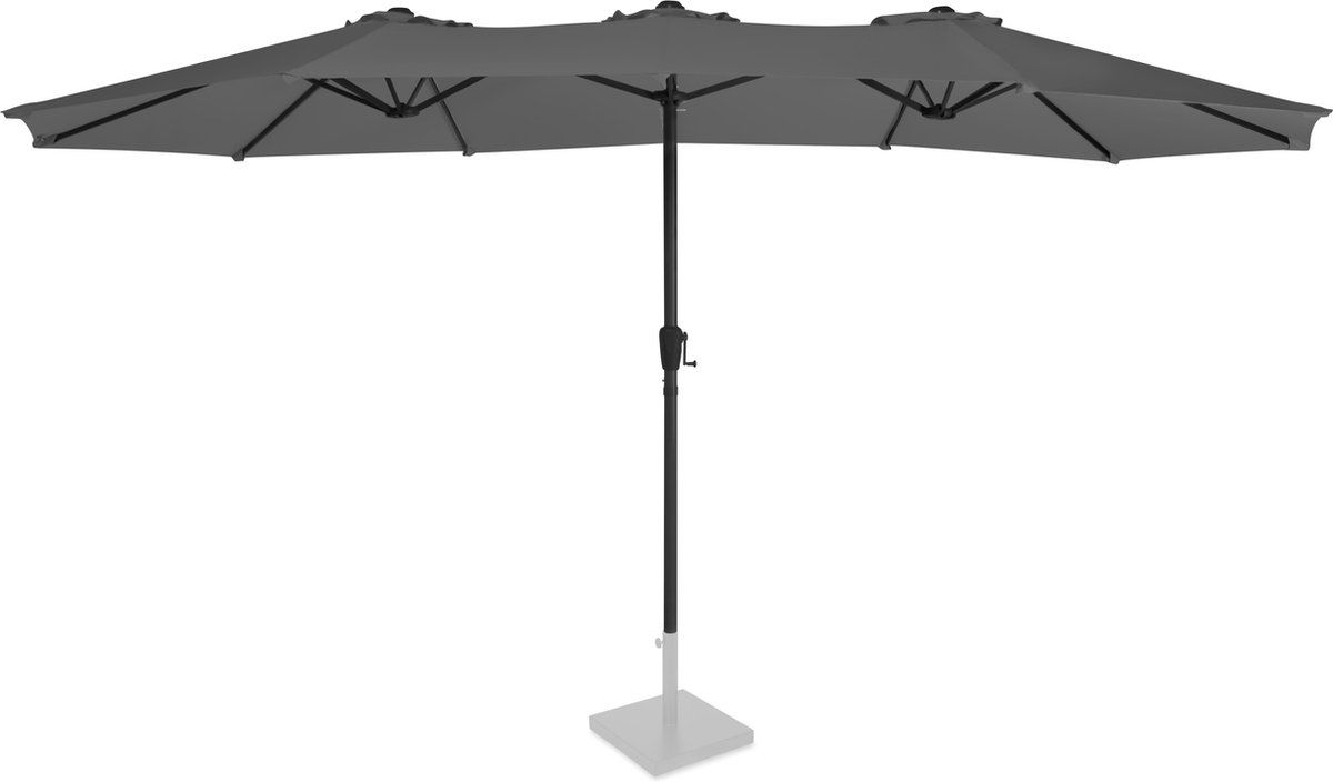 VONROC Premium Parasol Iseo - 460x270cm - Grijs - Incl. beschermhoes