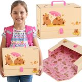 sarcia.eu Capibara, dikke schoolmap met XXL-handvat voor meisjes, stevige schoolmap, map voor knutselwerkjes A4 9 cm