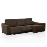 FAVERTI Overtrek voor chaise longue, lang hoekdeel rechts (voorzijde), 2 poten, model Nove, zeer verstelbaar, suède, hoogwaardige bescherming van jacquard-stof en katoen