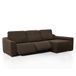 FAVERTI Overtrek voor chaise longue, lang hoekdeel rechts (voorzijde), 2 poten, model Nove, zeer verstelbaar, suède, hoogwaardige bescherming van jacquard-stof en katoen