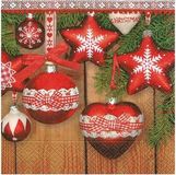 duni 20x Kerst thema servetten 33 x 33 cm