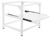 Châssis de machine à laver - Standard avec plateau coulissant - Acier - Pieds réglables - Capacité de charge 150 kg - 52 cm de haut - Résistant aux taches - Blanc