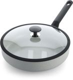 BK Universe Sautépann met deksel 28cm - 3.58L - PFAS-vrije antikleeflaag - Inductie - Keramisch - Ovenbestendig tot 160°C - Koudgreep - Grijs/Graniet