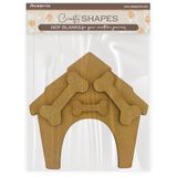 Stamperia - Crafty Shapes for Scrapbooks, Albums, Cards, Bullet Journals and More, Decorate with Papers and Paint, Perfect for Hobbies, Crafts, and Gifting (Furry Friends, Doghouse and Bones)