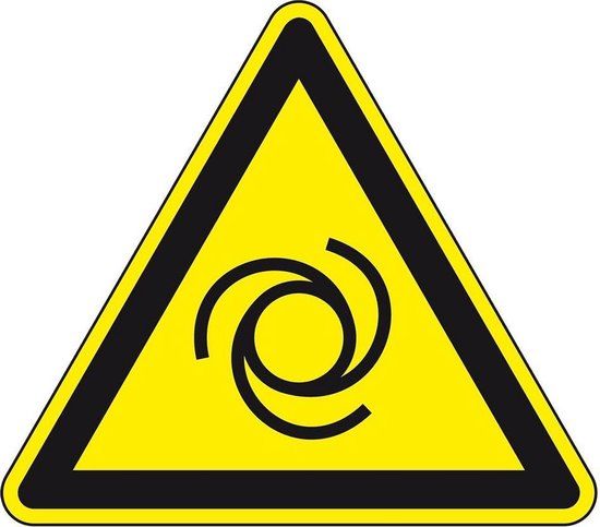 Waarschuwingssticker automatisch opstarten - ISO 7010 - W018 50 mm - 10 stuks