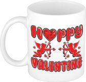 Bellatio Decorations Mok/beker valentijn - Happy Valentine - 300 ml