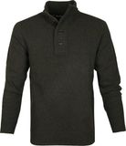Barbour Trui Wol Patch Groen - Maat XXL - Heren - Quarter zip