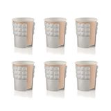 GUZZINI Set van 6 universele glazen, Tiffany, taupe, accessoires voor thuis