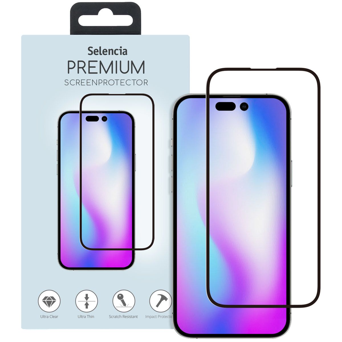 Selencia Gehard Glas Screenprotector iPhone 14 Pro - Tempered Glass - Clear