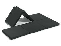 Badenia Trendline Madrid Opvouwbaar Logeermatras, 6-Delig met Grijze Hoes en Zwart Matras, Ruimtebesparend en Comfortabel