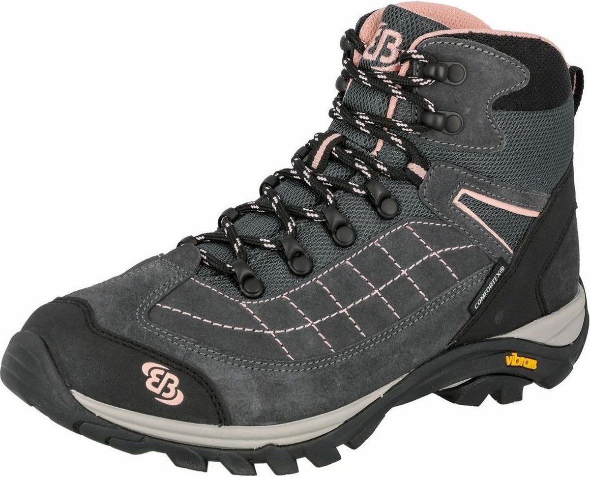 Brütting Wandelschoenen Mount Crillon Suède Grijs/Zalmroze