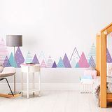 Muursticker Popika Muursticker kinderen decoratie babykamer muursticker kinderen muursticker Scandinavische muursticker reuzenbergen Scandinavië popika H60 x B 100 cm