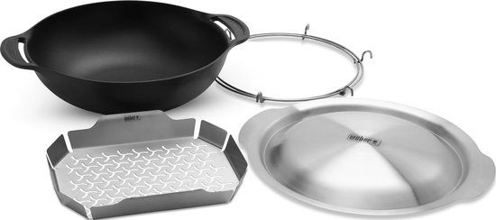 WEBER 7607 Crafted Wok en stomer - Zwart/Zilver