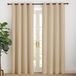 NICETOWN Gordijnen, ondoorzichtig, beige, 220 cm lang, hittewerend gordijn, ondoorzichtig, voor woonkamer, moderne overgordijnen, set van 2, Biscotti beige H 220 x B 140 cm