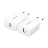 Intenso 7800522 W5A white double pack USB-C-adapter 5 W USB-A Wit Thuis