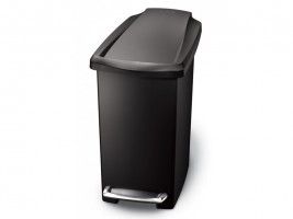 simplehuman Pedaalemmer Slim 10 Liter Zwart