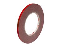 AUTO-PLAST PRODUKT APP Acryl tape, dubbelzijdig plakband, extra sterk, dubbelzijdige waterdichte montageband, rood, 10 m lang, 6 mm breed