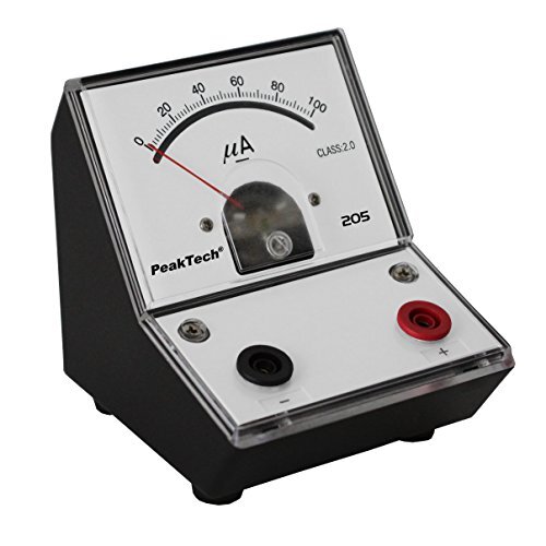Peaktech P 205-02 stroommeter/ampèremeter analoog/meetapparaat met spiegelschaal 0 100 mA DC