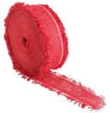 vidaXL Jute Roll 5 x 500 cm Red