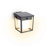 Philips Blaise Wandlamp - UltraEfficient LED - Lampe d'extérieur solaire - Lumière chaude et vive 3000K - Anthracite