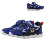 Leomil Sonic - Schoenen voor jongens met lichtjes - Sneakers voor kinderen met klittenband - Lichtgevende kindersneaker - Maat 26 - Blauw