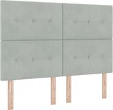 vidaXL Hoofdbord Lichtgrijs Fluweel 160 cm