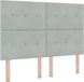 vidaXL Hoofdbord Lichtgrijs Fluweel 160 cm
