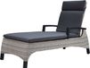 Dallas bain de soleil 162x70xH101 cm osier gris