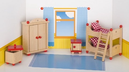 Goki poppenhuis meubeltjes kinderkamer 1