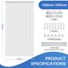 StarTech PVC-stripgordijn set voor deur - Geribde lamellen, 100 x 250 cm - Zwaar belastbaar, waterdicht, isolerend - Geschikt voor koelruimtes, vriesruimtes, opslagruimtes, garages - Transparant