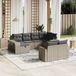 Maison Exclusive - Ensemble de jardin 10 pièces, avec coussins, en gris clair, en polyrotin