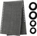 Shenzhen Haorui Industrial Technology Co., Ltd. Tissus de remplacement pour chaises zéro gravité, incluant 4 cordes de remplacement, gris noir, 160x52cm