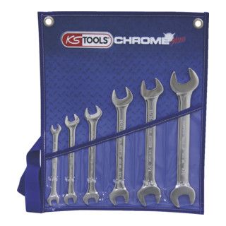 KS Tools CHROMEplus Double Open-Ended Wrench Set, 6-Piece