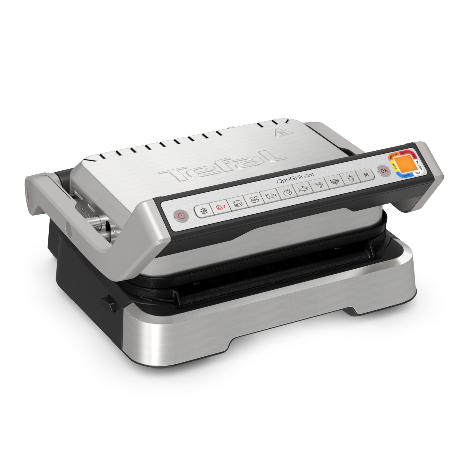 Tefal OptiGrill 2in1 GC772D - Intelligent Grill en BBQ - RVS