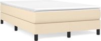 vidaXL Boxspringbedframe, crème, 120x200 cm, gestoffeerd