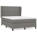 vidaXL Boxspringbed met matras, donkergrijs, 140x200 cm, gestoffeerd