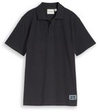 Tom Tailor Piqué poloshirt met logo-badge - Maat 128 - coal grey