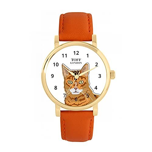 Toff London Ginger Bengal Head Cat Watch - 5059656699880