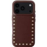 Selencia Studs Backcover met MagSafe voor de Apple iPhone 18 Pro Max / 17 Pro Max - Cacao Crush
