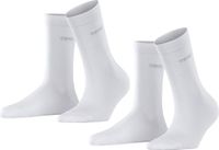 Esprit Uni 2-Pack eenkleurig katoen multipack sokken dames wit - maat 35-38