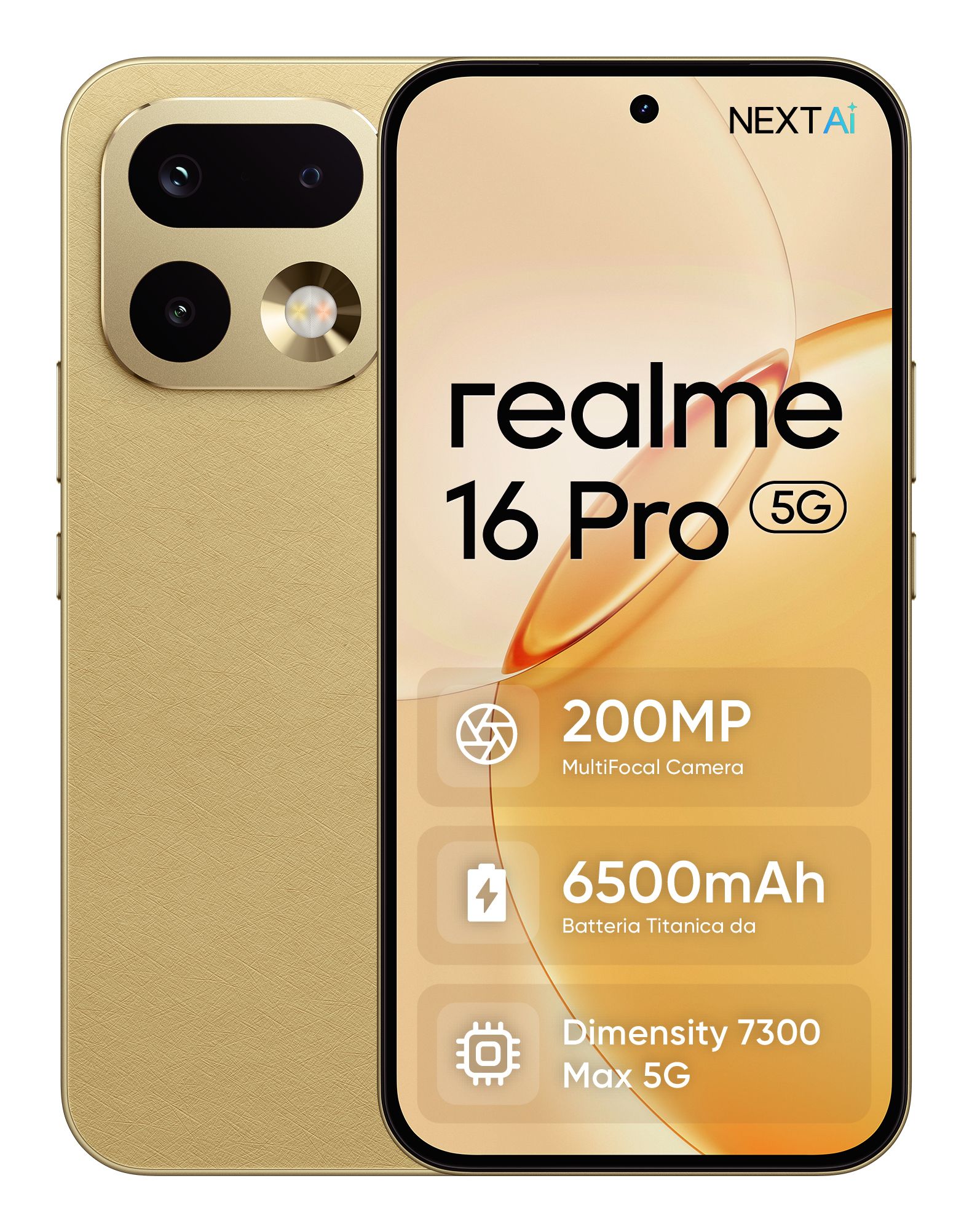 Realme 16 Pro 5G - 8 GB 256 GB - Goud