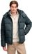 Superdry Premium Geruite Puffer Jas met Capuchon Heren Olijf/marineblauw geruit L