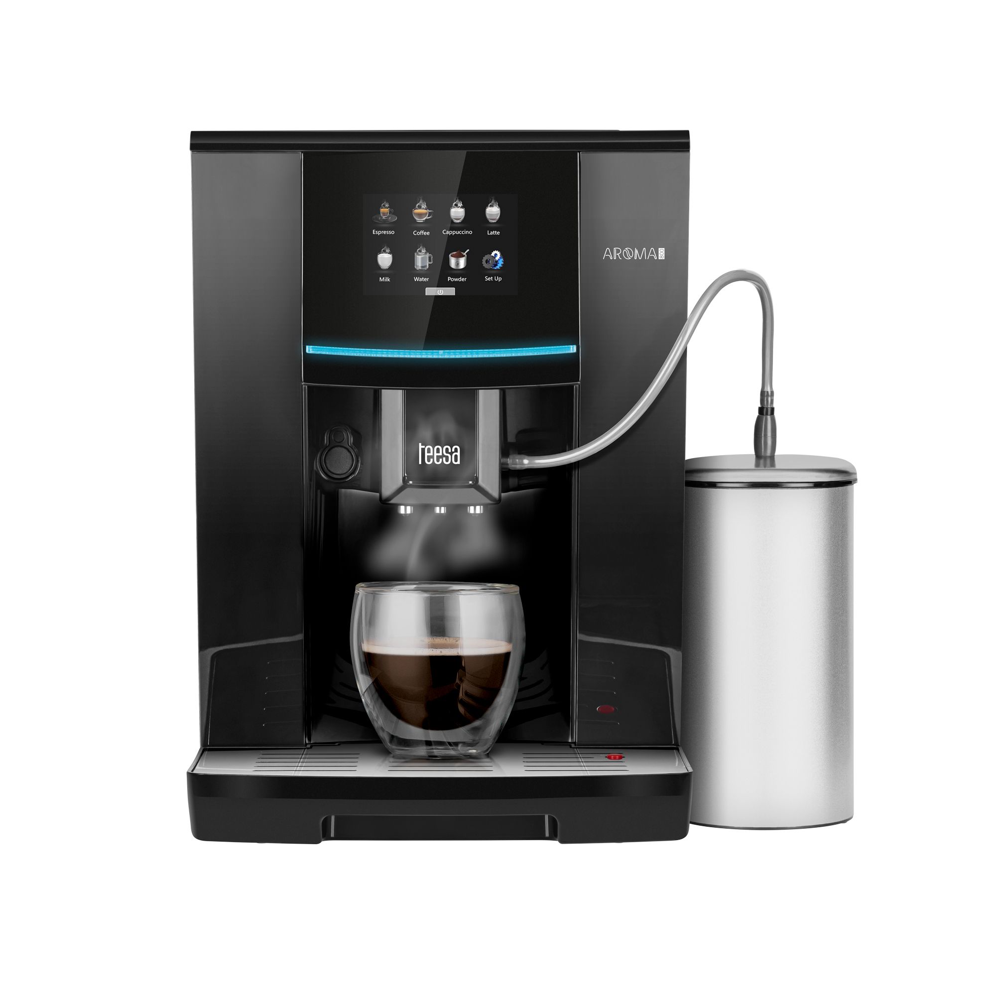 Teesa Aroma 800 - Half Automatic Combi Coffee Machine - 2L - Black