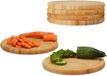 Relaxdays set de planches à petit-déjeuner 25 cm - bambou - planche de cuisine naturelle - planche de service ronde Lot de 6