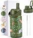 VANN® 3-Wandige Drinkfles en Schoolbeker voor kinderen met rietje in 1 – 400 ML – RVS – Met 4 accessoires – 24 uur koud/12 uur warm – Jungle