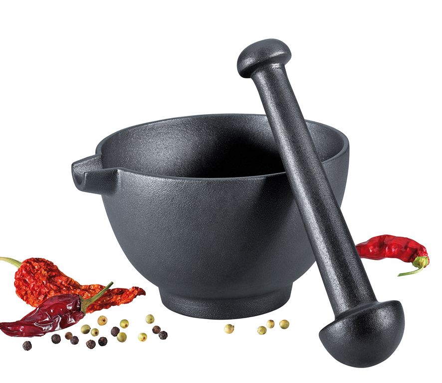 Zassenhaus 076066 Vijzel & Stamper - Zwart - Gietijzer - 9,5 cm