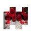 Homemania Wandfoto, 4 stuks, Valentine's Day-from Living, Room-Multicolor, 76 x 0,3 x 50 cm, HM204PMDF192, MDF